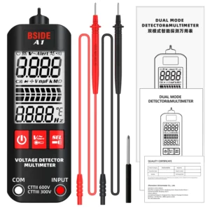 BSIDE A1 Voltage Tester Smart Digital Multimeter Non-Contact Electrician Pen Detector Voltmeter